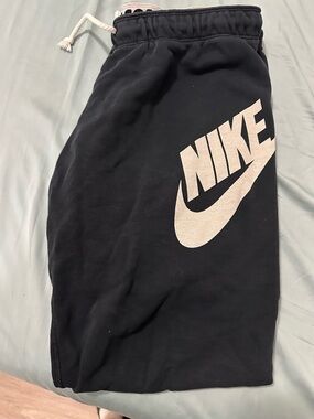 Nike Black Joggers with White Swoosh Logo